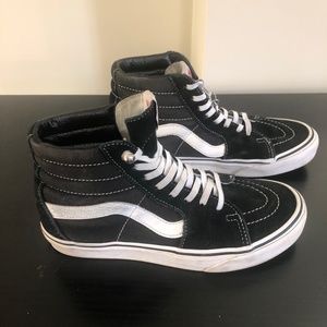 Vans black and white classic sk8-hi sneakers